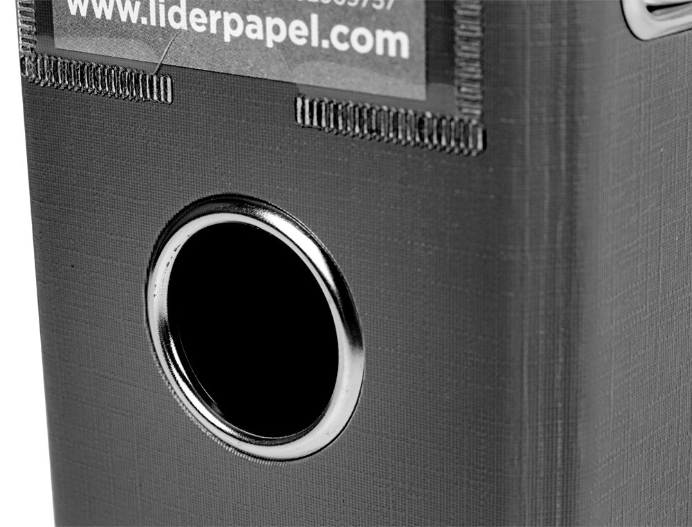 CLASSEUR LEVIER LIDERPAPEL A4 DOCUMENTA CARTON REMBORD 1,9MM DOS 75MM RADO MTALLIQUE COLORIS NOIR