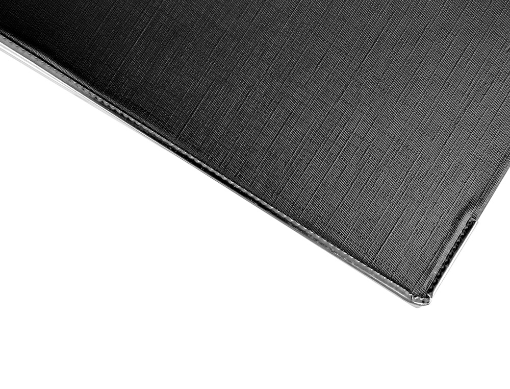 CLASSEUR LEVIER LIDERPAPEL A4 DOCUMENTA CARTON REMBORD 1,9MM DOS 75MM RADO MTALLIQUE COLORIS NOIR