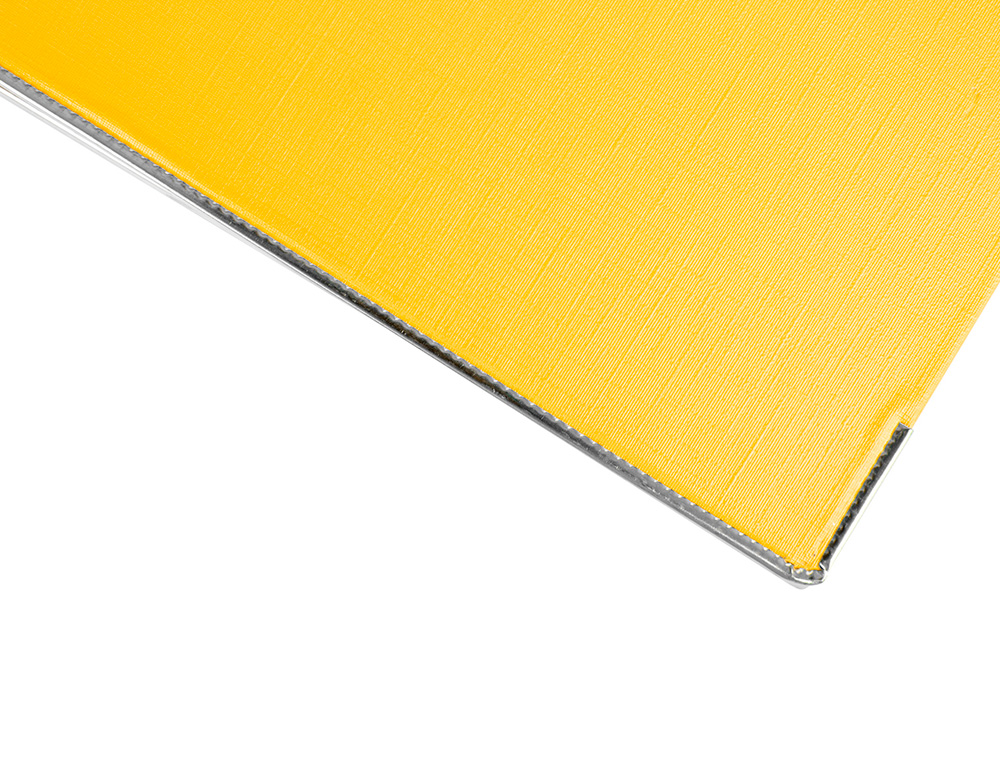 CLASSEUR LEVIER LIDERPAPEL A4 DOCUMENTA CARTON REMBORD 1,9MM DOS 75MM RADO MTALLIQUE COLORIS JAUNE