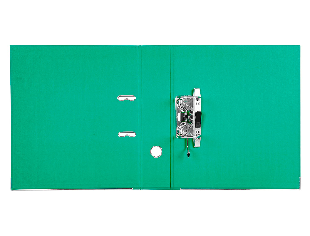 CLASSEUR LEVIER LIDERPAPEL A4 DOCUMENTA CARTON REMBORD 1,9MM DOS 75MM RADO MTALLIQUE COLORIS VERT