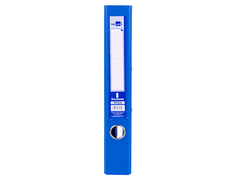 CLASSEUR LEVIER LIDERPAPEL A4 DOCUMENTA CARTON REMBORDÉ 1,9MM DOS 52MM RADO MÉTALLIQUE COLORIS BLEU