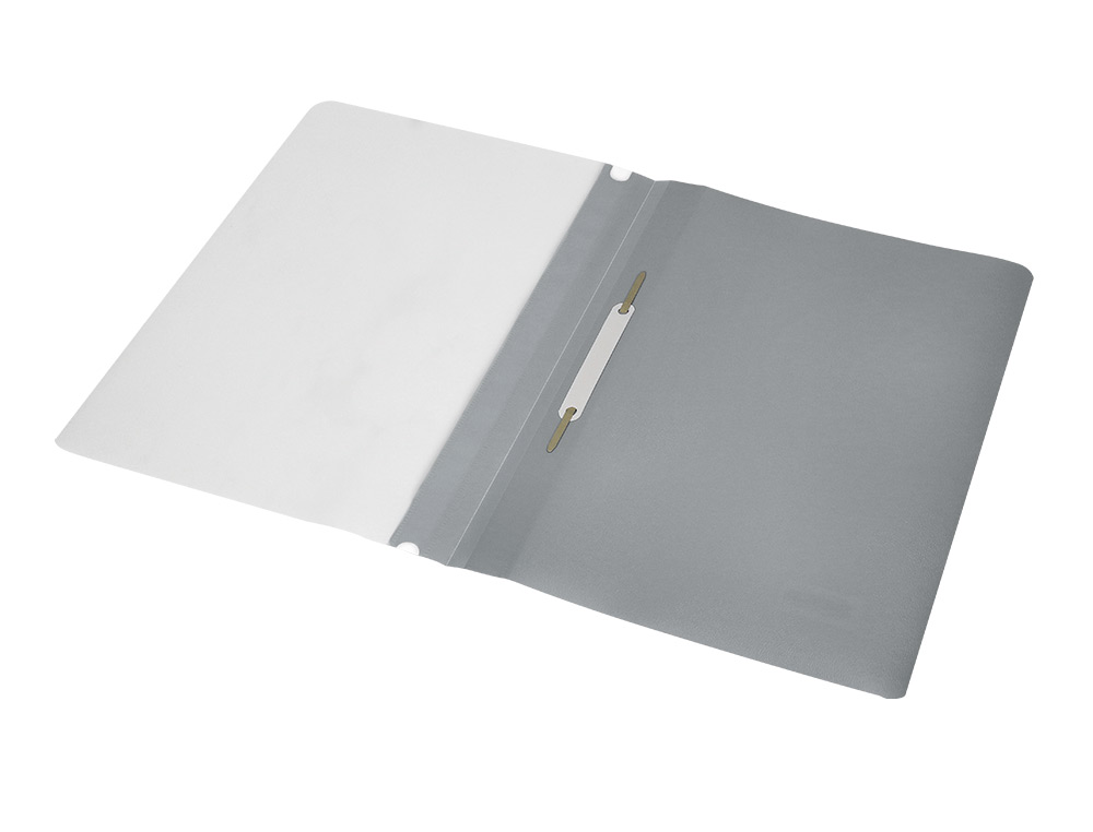 CHEMISE PRÉSENTATION Q-CONNECT À LAMELLES POLYPROPYLÈNE 18/100E DOCUMENT PERFORÉ A4 30F PORTE-ÉTIQUETTE COLORIS GRIS