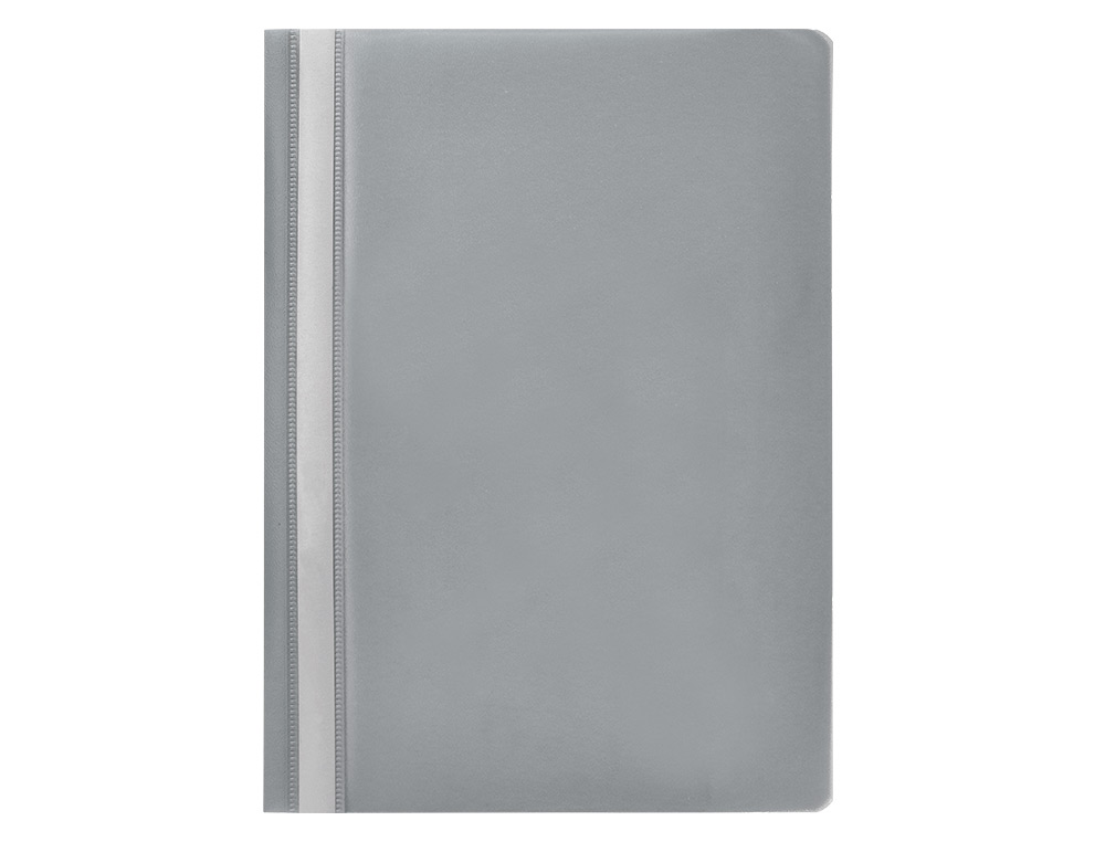 CHEMISE PRÉSENTATION Q-CONNECT À LAMELLES POLYPROPYLÈNE 18/100E DOCUMENT PERFORÉ A4 30F PORTE-ÉTIQUETTE COLORIS GRIS
