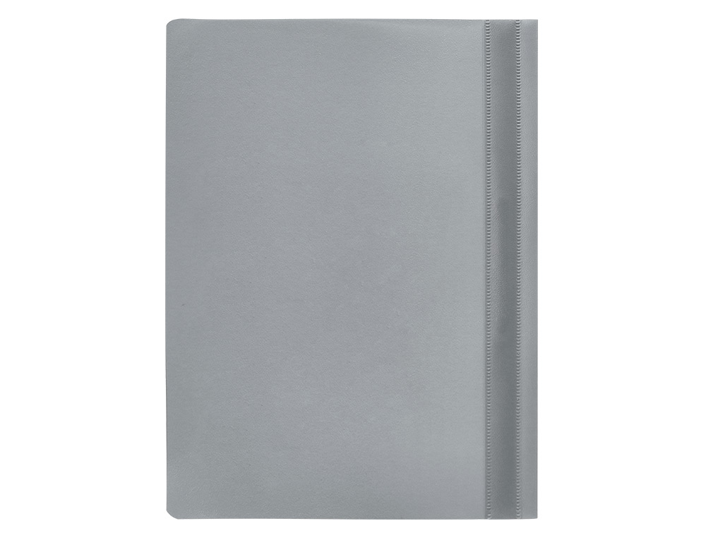 CHEMISE PRÉSENTATION Q-CONNECT À LAMELLES POLYPROPYLÈNE 18/100E DOCUMENT PERFORÉ A4 30F PORTE-ÉTIQUETTE COLORIS GRIS