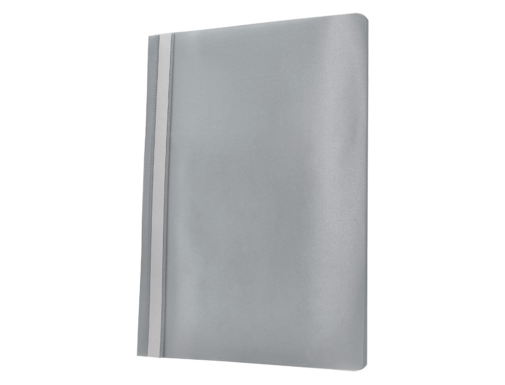 CHEMISE PRÉSENTATION Q-CONNECT À LAMELLES POLYPROPYLÈNE 18/100E DOCUMENT PERFORÉ A4 30F PORTE-ÉTIQUETTE COLORIS GRIS