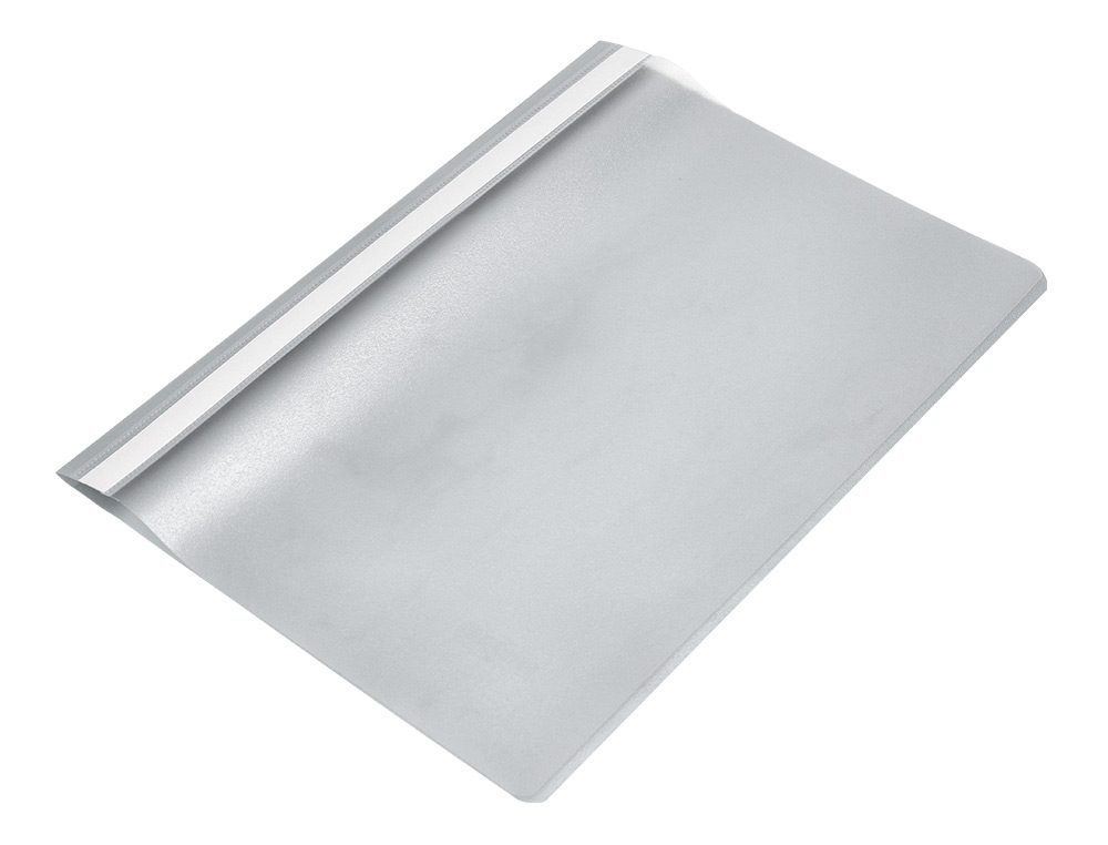 CHEMISE PRÉSENTATION Q-CONNECT À LAMELLES POLYPROPYLÈNE 18/100E DOCUMENT PERFORÉ A4 30F PORTE-ÉTIQUETTE COLORIS GRIS