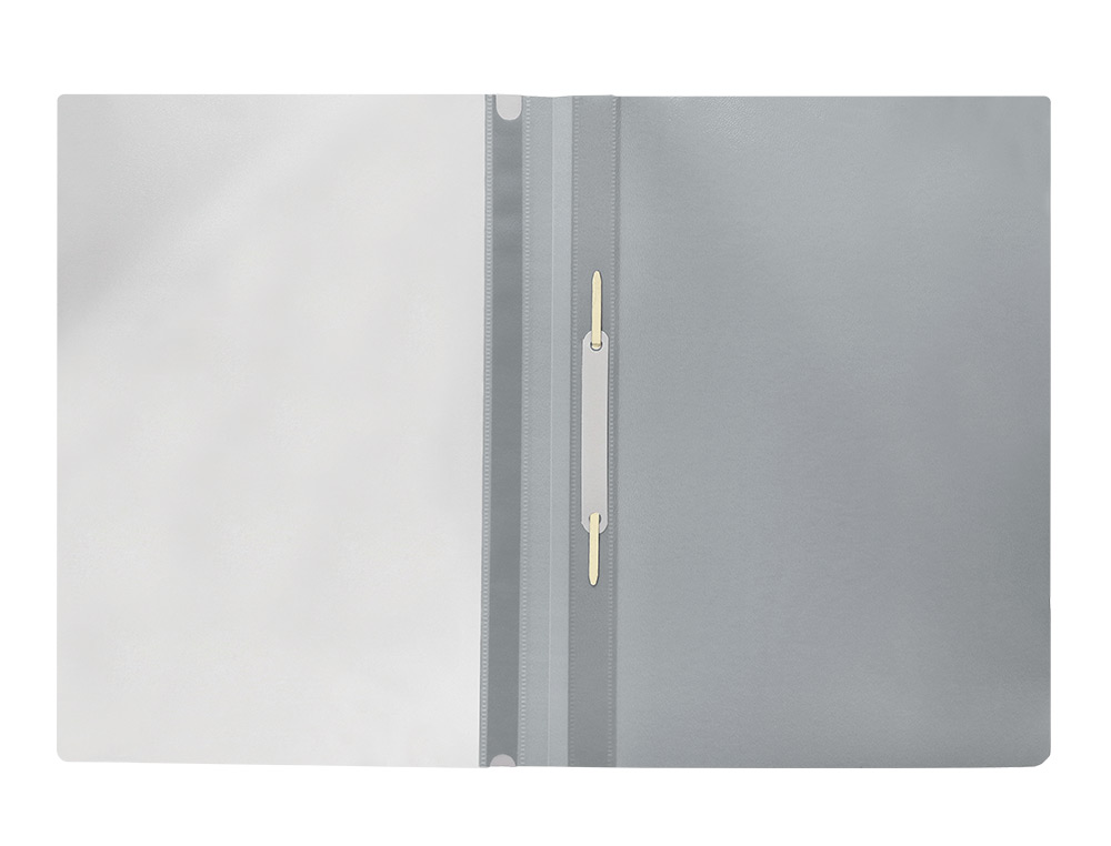 CHEMISE PRÉSENTATION Q-CONNECT À LAMELLES POLYPROPYLÈNE 18/100E DOCUMENT PERFORÉ A4 30F PORTE-ÉTIQUETTE COLORIS GRIS