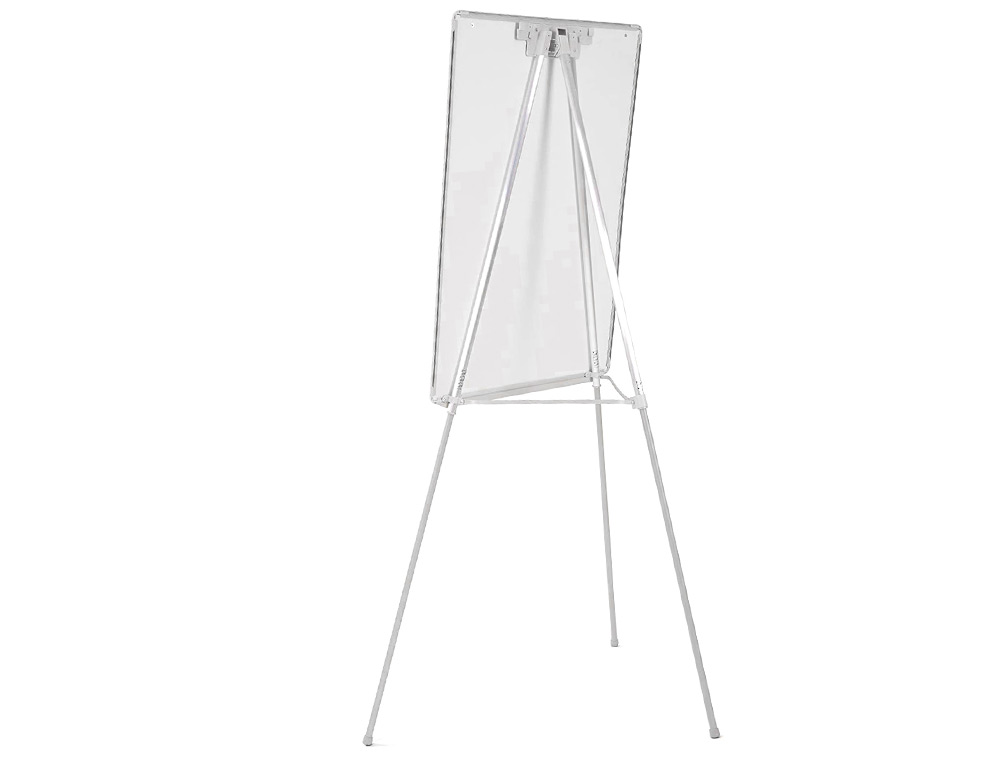 CHEVALET CONFRENCE Q-CONNECT TABLEAU MAGNTIQUE 85X60CM CADRE PLASTIQUE PINCE BLOC PAPIER AUGET PORTE-MARQUEURS