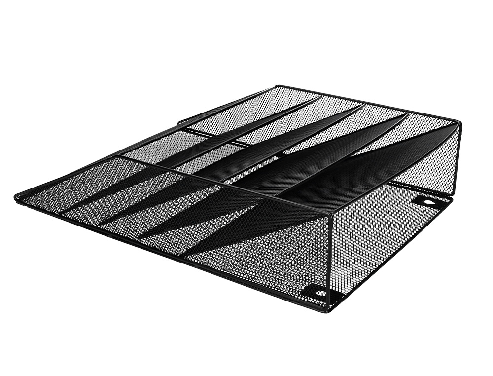 CORBEILLE MURALE Q-CONNECT 5 CASES A4 VERTICAL PRÉSENTOIR MÉTALLIQUE 315X93X440MM COLORIS NOIR