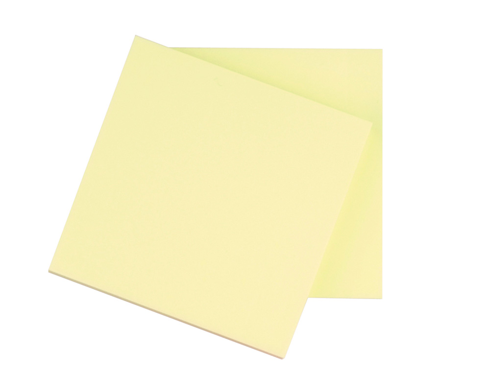 BLOC-NOTES Q-CONNECT QUICK NOTES PAPIER RECYCL 76X76MM 100F REPOSITIONNABLES COLORIS JAUNE