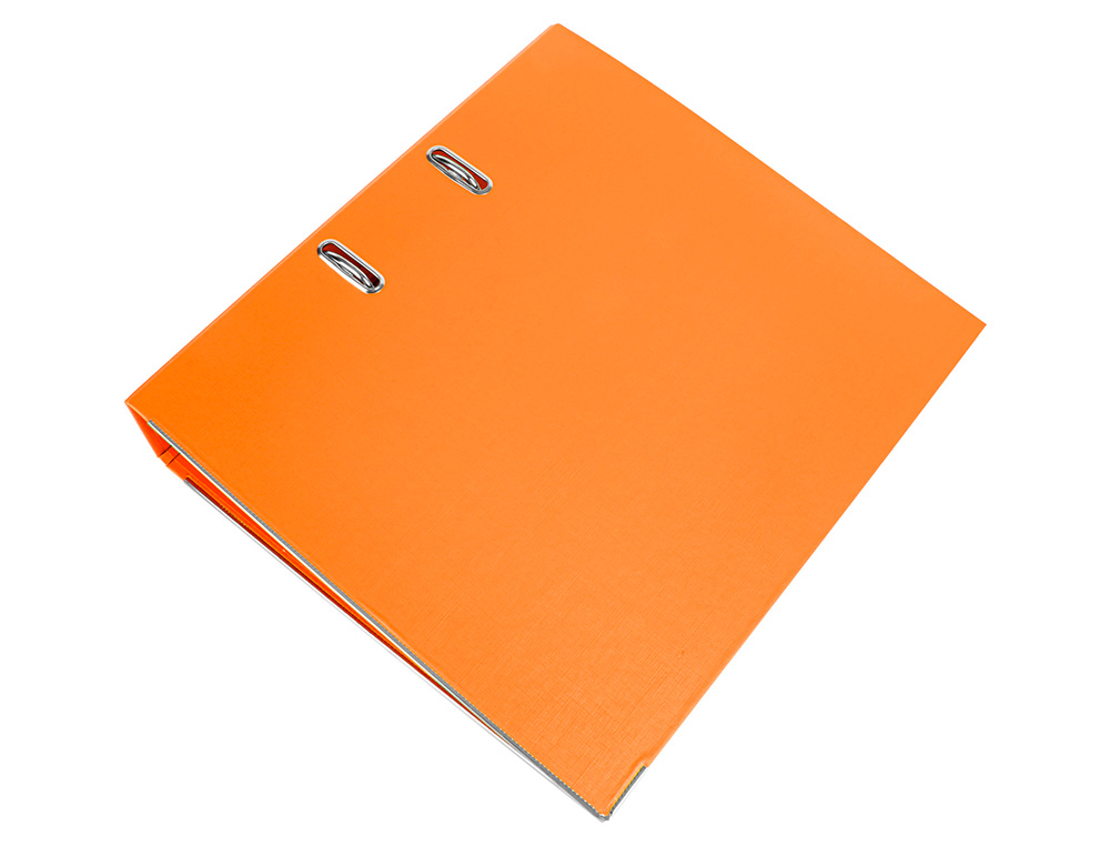 CLASSEUR LEVIER LIDERPAPEL A4 DOCUMENTA CARTON REMBORDÉ 1,9MM DOS 75MM RADO MÉTALLIQUE COLORIS ORANGE