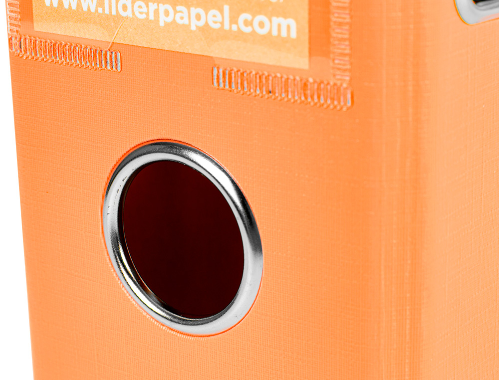 CLASSEUR LEVIER LIDERPAPEL A4 DOCUMENTA CARTON REMBORDÉ 1,9MM DOS 75MM RADO MÉTALLIQUE COLORIS ORANGE