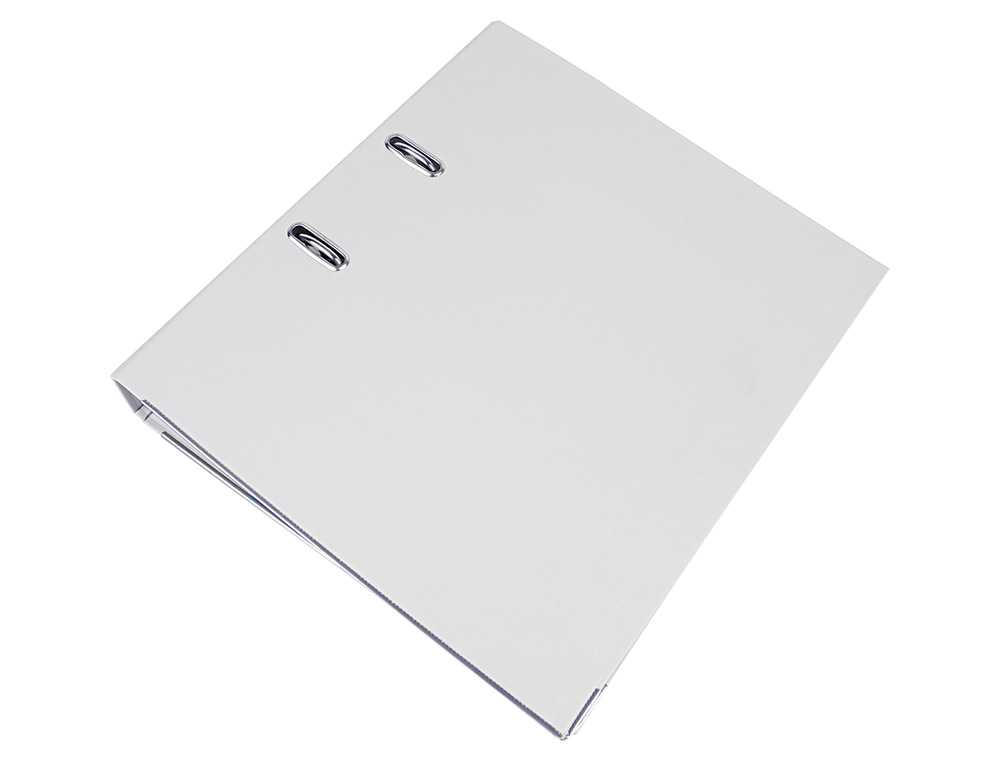 CLASSEUR LEVIER LIDERPAPEL A4 DOCUMENTA CARTON REMBORDÉ 1,9MM DOS 52MM RADO MÉTALLIQUE COLORIS BLANC