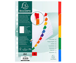 INTERCALAIRES POLYPRO 12/100 A4+ 6 POSITIONS