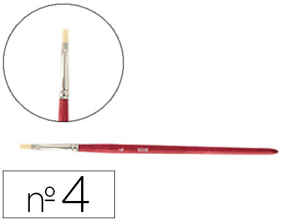 BROSSE PLATE PINSELFABRIK SOIE DE PORC N4 VIROLE FER BLANC NICKEL