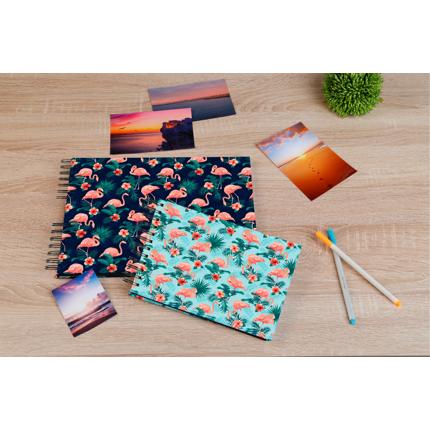 Album photo  spirales 50 pages blanches Flamingo - Bleu clair