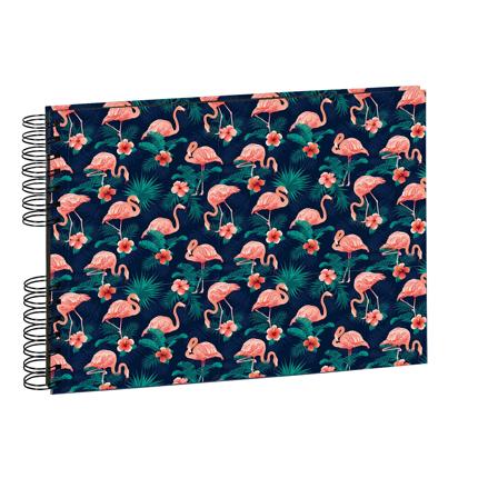 Album photo  spirales 50 pages blanches Flamingo - Bleu nuit