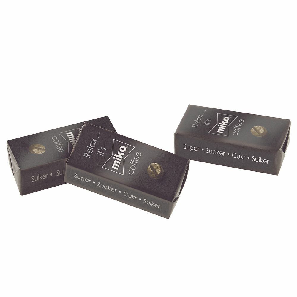 MIKO CAFE Bote de 1000 morceaux de sucre de 5g emballs individuellement