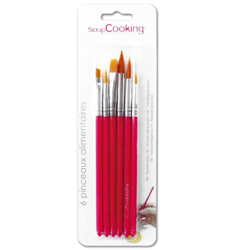 KIT de 3 PINCEAUX + 3 BROSSES