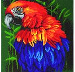 CRYSTAL ART PERROQUET TROPICAL BRODERIE DIAMANT