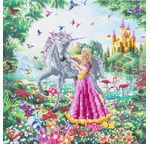 CRYSTAL ART PRINCESSE & LICORNE