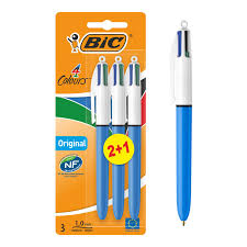 BIC 4 COULEURS - LOT DE 2+1 -