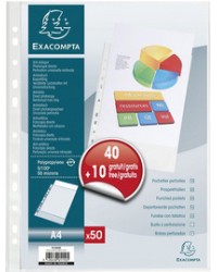 40+10 pochettes perfor exacompta