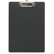 Porte bloc  pince A4 en polypro - 22.5 x 31.5 cm - Noir
