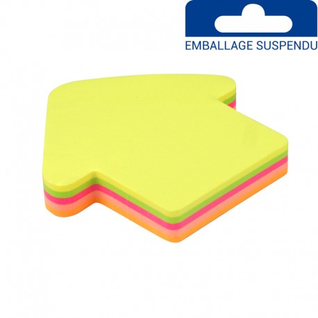 Bloc 100 notes repositionnables flche 5 couleurs 70x70mm