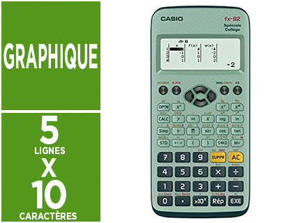 Casio FX92 College 2D+ Poche Calculatrice Scientifique Vert Calculatrice -  Calculatrices 10 Chiffres, 5 Lignes, Batterie/Pile, Vert) : :  Fournitures de bureau